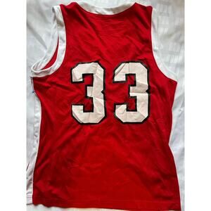 Nike Team Eclipse Basketball Jersey Red White #33 Men's Size Medium Dri-FIT